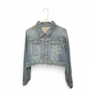 Y2K Cropped Old Navy Women's Light Blue Jean Jacket